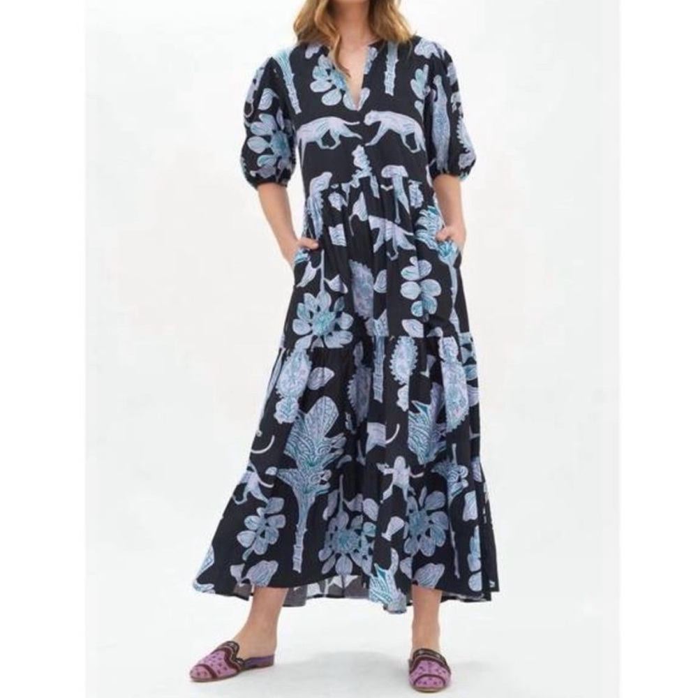 Oliphant Maxi Dress – Black/Purple/Teal, Size S